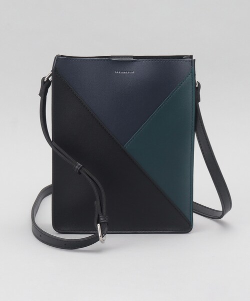 THE SHOP TK （ザ ショップ ティーケー ）の「◆パネルラインBOXショルダーバッグ（ショルダーバッグ・メンズ・ブラック/ブルーグリーン/ブラック系4・00）」の4枚目の写真