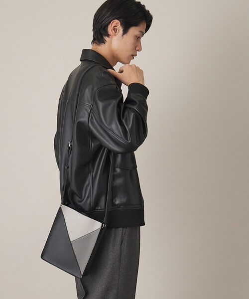 THE SHOP TK （ザ ショップ ティーケー ）の「◆パネルラインBOXショルダーバッグ（ショルダーバッグ・メンズ・ブラック/ブルーグリーン/ブラック系4・00）」の16枚目の写真