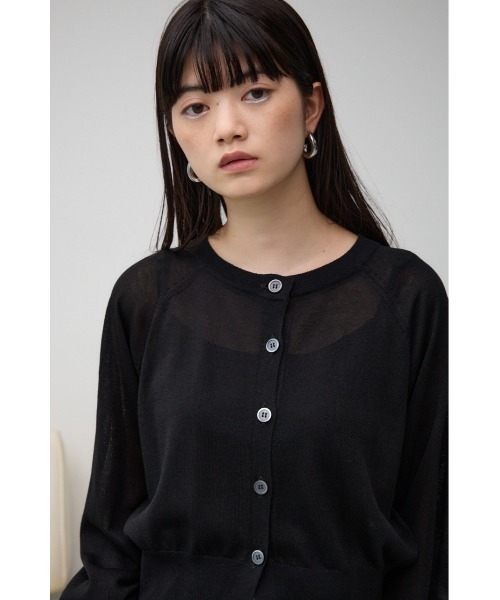 セール】シアーニットカーディガン（カーディガン/ボレロ）｜AZUL BY