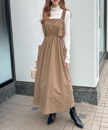 ナイロンフレアキャミワンピース