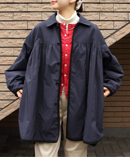 ORCIVAL（オーシバル）の「ORCIVAL/オーシバル　ギャザーコート　GATHERED COAT　OR-A0577 KTM（その他アウター・レディース・ダークネイビー/ベージュ・2）」の3枚目の写真