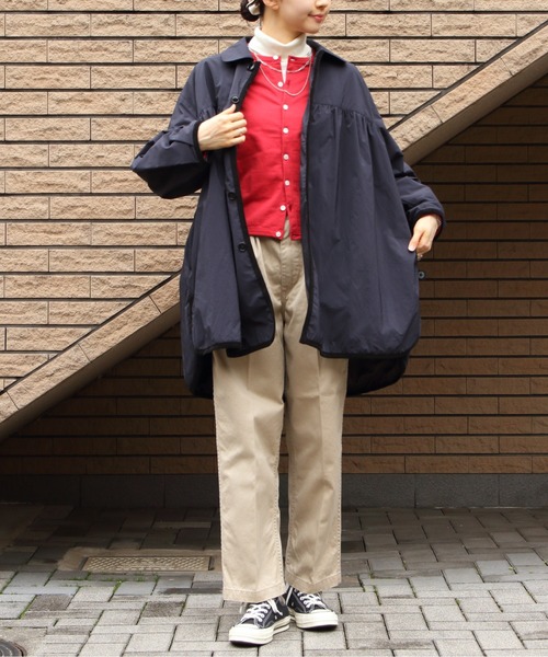 ORCIVAL（オーシバル）の「ORCIVAL/オーシバル　ギャザーコート　GATHERED COAT　OR-A0577 KTM（その他アウター・レディース・ダークネイビー/ベージュ・2）」の8枚目の写真