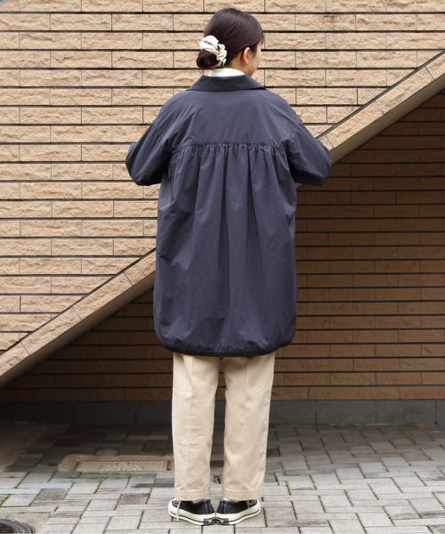 ORCIVAL（オーシバル）の「ORCIVAL/オーシバル　ギャザーコート　GATHERED COAT　OR-A0577 KTM（その他アウター・レディース・ダークネイビー/ベージュ・2）」の11枚目の写真