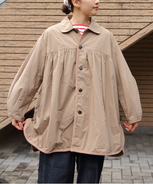 ORCIVAL（オーシバル）の「ORCIVAL/オーシバル　ギャザーコート　GATHERED COAT　OR-A0577 KTM（その他アウター・レディース・ダークネイビー/ベージュ・2）」の20枚目の写真