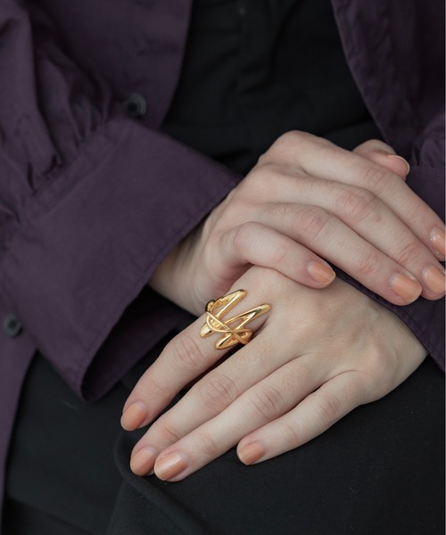 金属アレルギー対応】Glass Wave Ring/グラスウェーブリング（リング