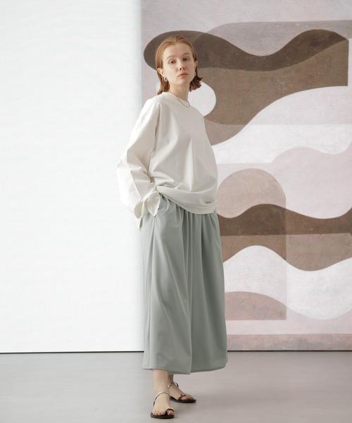 Apo(s)ture(アポスチャー)の「KATY-003/ツイルストレッチギャザーキュロットパンツ(その他パンツ・レディース・ベージュ/モカ/グリーン/ブラック・XS/S/M/L/XL)」の10枚目の写真