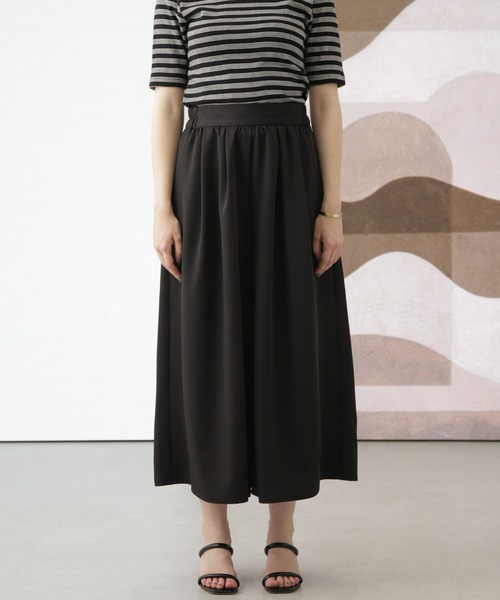 Apo(s)ture(アポスチャー)の「KATY-003/ツイルストレッチギャザーキュロットパンツ(その他パンツ・レディース・ベージュ/モカ/グリーン/ブラック・XS/S/M/L/XL)」の13枚目の写真