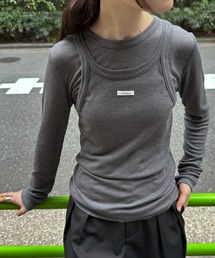 feepur | シアーリブタンクセットロンTee(Tシャツ/カットソー)