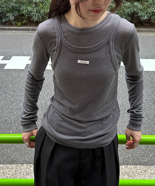 セール】シアーリブタンクセットロンTee（Tシャツ/カットソー
