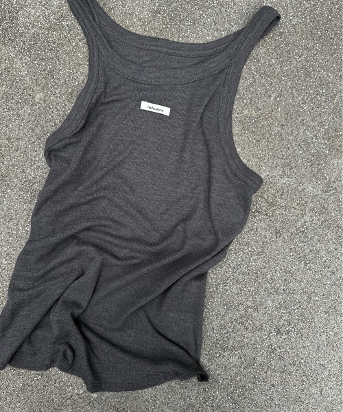feepur（フェピュール）の「シアーリブタンクセットロンTee（Tシャツ/カットソー・レディース・ブラック/オフホワイト/チャコールグレー・MEDIUM）」の6枚目の写真