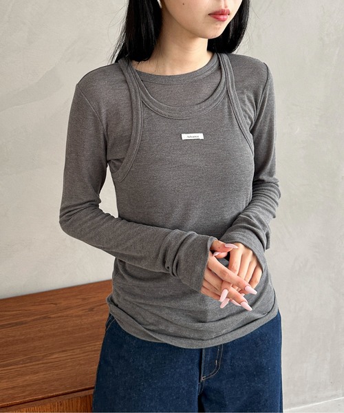 セール】シアーリブタンクセットロンTee（Tシャツ/カットソー