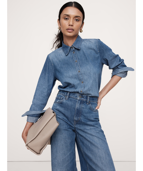 【セール】パーフェクト コットンヘンプシャツ（シャツ/ブラウス）｜BANANA REPUBLIC（バナナリパブリック）