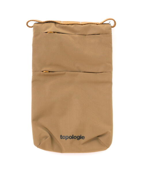 Topologie(トポロジー)の「Topologie/トポロジー Phone Sacoche TECH SATEEN フォンサコッシュ テックサテン【バッグ単体】(ショルダーバッグ・メンズ・ブラック/ブラウン・F)」の2枚目の写真