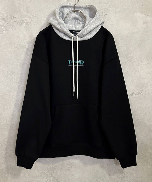 【THRASHER/スラッシャー】 ロゴ刺繍 裏起毛プルオーバースウェットパーカー（パーカー）｜THRASHER（スラッシャー）