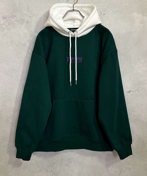 【THRASHER/スラッシャー】 ロゴ刺繍 裏起毛プルオーバースウェットパーカー（パーカー）｜THRASHER（スラッシャー）