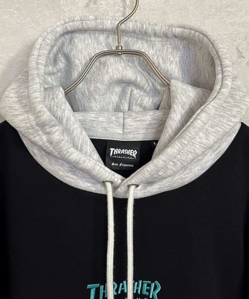 【THRASHER/スラッシャー】 ロゴ刺繍 裏起毛プルオーバースウェットパーカー（パーカー）｜THRASHER（スラッシャー）