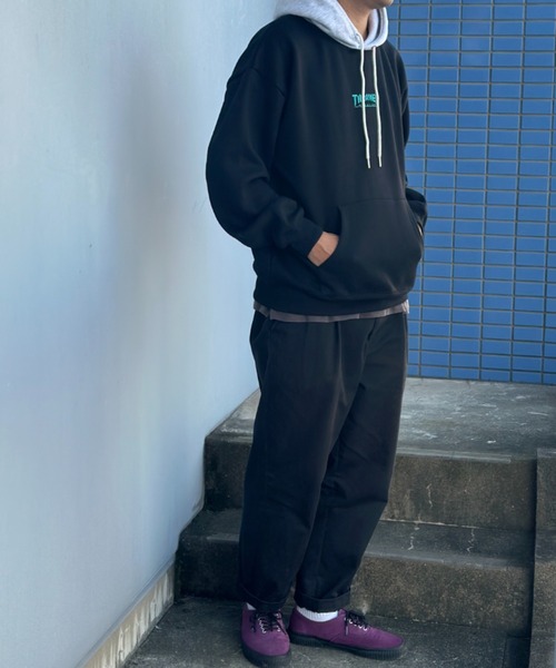 VANS THRASHER スウェット センター刺繍 裏起毛 ブラック L セール】【THRASHER/スラッシャー】裏起毛 総柄プリント＆刺繍