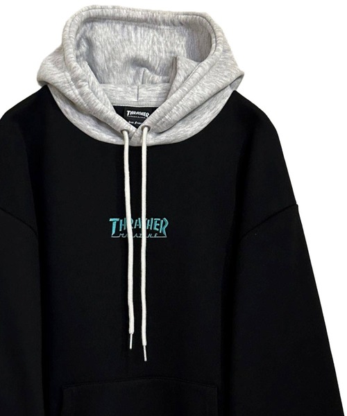 【THRASHER/スラッシャー】 ロゴ刺繍 裏起毛プルオーバースウェットパーカー（パーカー）｜THRASHER（スラッシャー）