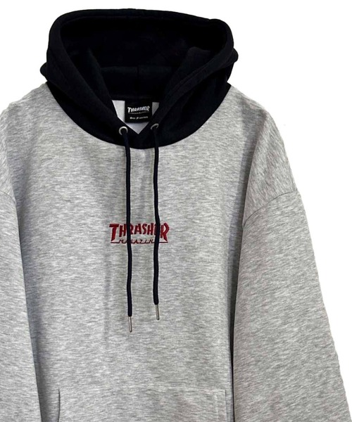 【THRASHER/スラッシャー】 ロゴ刺繍 裏起毛プルオーバースウェットパーカー（パーカー）｜THRASHER（スラッシャー）