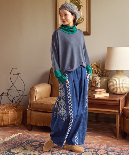 チャイハネ（チャイハネ）の「【チャイハネ】リディーナタートルネックトップス（その他トップス・レディース・ベージュ/カーキ/ブルー/グレー・FREE）」の5枚目の写真