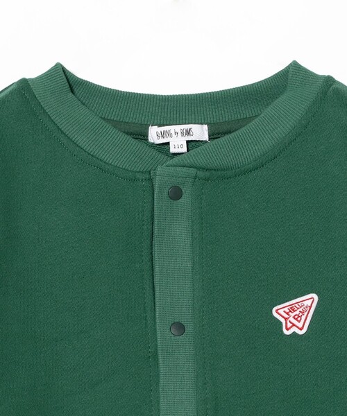 B:MING by BEAMS（ビーミングバイビームス）の「スウェット カーディガン 2024FW（100～140cm）（カーディガン/ボレロ・キッズ・グリーン/ブラック・140/130/120/100/110）」の13枚目の写真