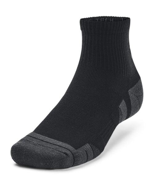 UNDER ARMOUR(アンダーアーマー)の「UAパフォーマンステック クオーター ソックス (3足セット)(トレーニング/メンズ/レディース)(ソックス/靴下・レディース・ブラック・M/L)」の2枚目の写真