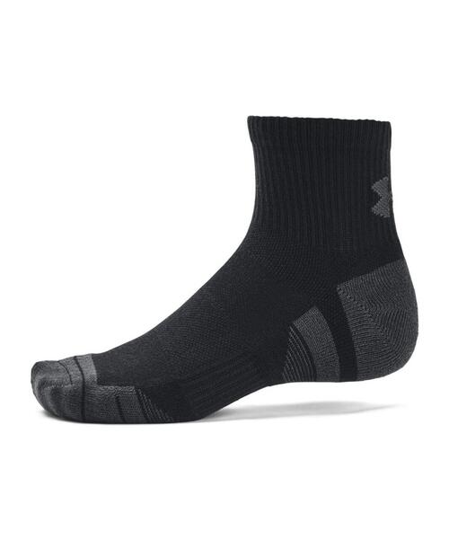 UNDER ARMOUR(アンダーアーマー)の「UAパフォーマンステック クオーター ソックス (3足セット)(トレーニング/メンズ/レディース)(ソックス/靴下・レディース・ブラック・M/L)」の4枚目の写真
