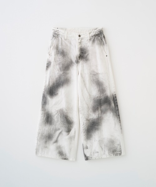 Juha（ユハ）の「SPRAY WIDE DENIM PANTS（デニムパンツ・メンズ・ホワイト×ブラック・4/3/2）」の2枚目の写真
