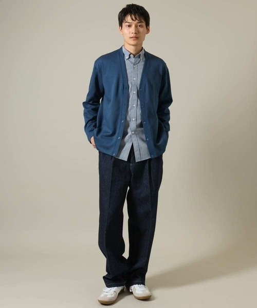 a.v.v（アーヴェヴェ）の「【累計8000枚販売】ソフトダンボールなめらかカーディガン（カーディガン/ボレロ・メンズ・ブルー/ライトグレー/ブラック・46/50/48）」の5枚目の写真