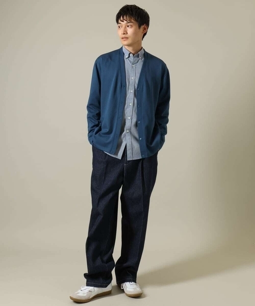 a.v.v（アーヴェヴェ）の「【累計8000枚販売】ソフトダンボールなめらかカーディガン（カーディガン/ボレロ・メンズ・ブルー/ライトグレー/ブラック・46/50/48）」の6枚目の写真