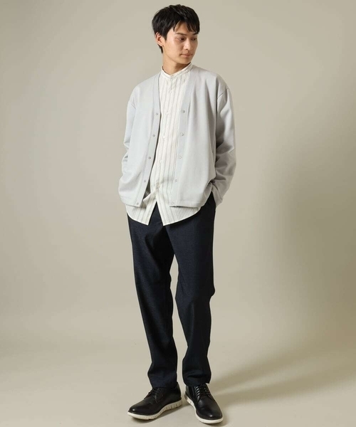 a.v.v（アーヴェヴェ）の「【累計8000枚販売】ソフトダンボールなめらかカーディガン（カーディガン/ボレロ・メンズ・ブルー/ライトグレー/ブラック・46/50/48）」の8枚目の写真