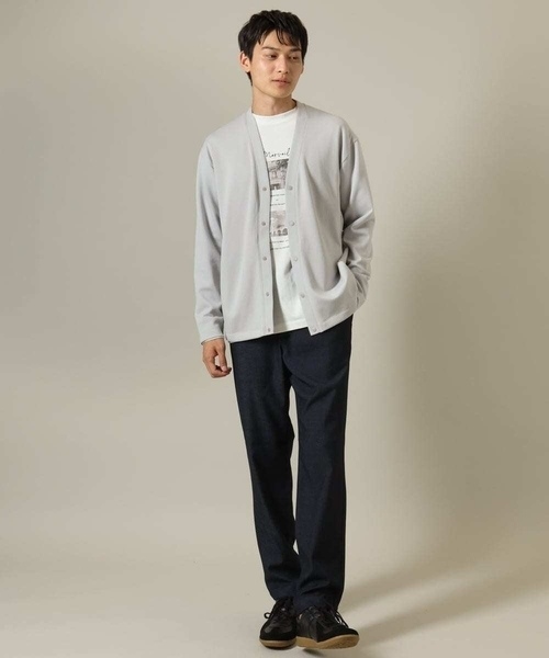 a.v.v（アーヴェヴェ）の「【累計8000枚販売】ソフトダンボールなめらかカーディガン（カーディガン/ボレロ・メンズ・ブルー/ライトグレー/ブラック・46/50/48）」の10枚目の写真