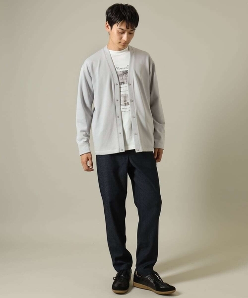 a.v.v（アーヴェヴェ）の「【累計8000枚販売】ソフトダンボールなめらかカーディガン（カーディガン/ボレロ・メンズ・ブルー/ライトグレー/ブラック・46/50/48）」の11枚目の写真