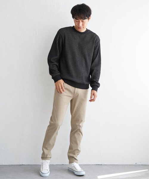 ikka（イッカ）の「ビッグワッフルクルーネックプルオーバー（スウェット・メンズ・ネイビー/グレー/ベージュ/オリーブ/ブラック・XL/L/M/S）」の8枚目の写真