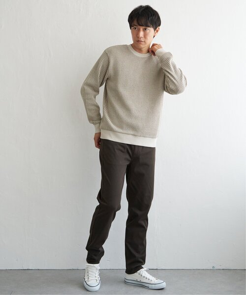 ikka（イッカ）の「ビッグワッフルクルーネックプルオーバー（スウェット・メンズ・ネイビー/グレー/ベージュ/オリーブ/ブラック・XL/L/M/S）」の14枚目の写真