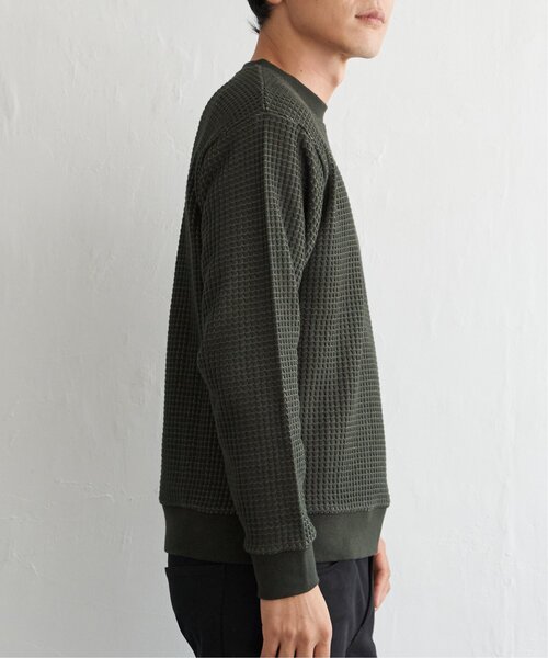 ikka（イッカ）の「ビッグワッフルクルーネックプルオーバー（スウェット・メンズ・ネイビー/グレー/ベージュ/オリーブ/ブラック・XL/L/M/S）」の15枚目の写真