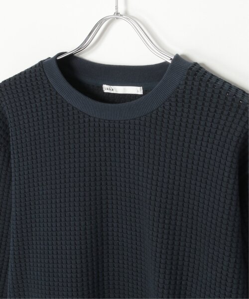 ikka（イッカ）の「ビッグワッフルクルーネックプルオーバー（スウェット・メンズ・ネイビー/グレー/ベージュ/オリーブ/ブラック・XL/L/M/S）」の20枚目の写真