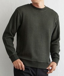 ビッグワッフルクルーネックプルオーバー