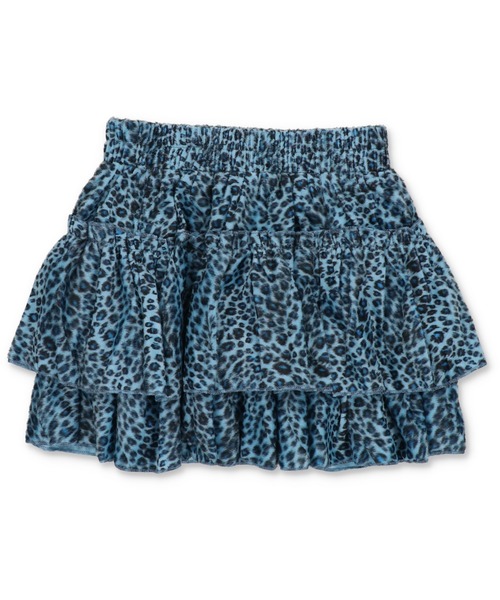 SPINNS（スピンズ）の「ファー素材ヒョウ柄ティアードミニスカート / インナーパンツ付き（スカート・レディース・ベージュ/ブラウン/ピンク/ブルー/グレー・ONESIZE）」の4枚目の写真