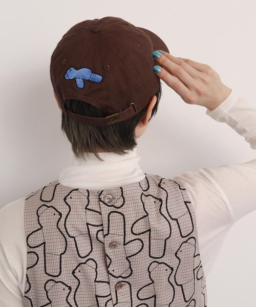 I am I in fact...（アイアムアイインファクト）の「Bear pattern　キャップ（キャップ・レディース・ベージュ/ブラウン・FREE）」の12枚目の写真