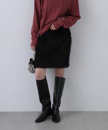 N.（N. Natural Beauty Basic） | ◆モケモケフェザーミニスカート(スカート)
