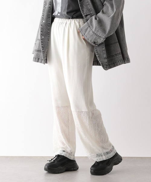 LEPSIM(レプシィム)の「切り替えレースパンツ 138300(その他パンツ・レディース・ブラック/オフホワイト・FREE)」の4枚目の写真
