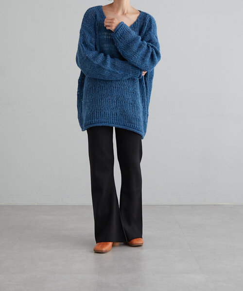 【セール】ニットセミフレアーパンツ（その他パンツ）｜earthy（アーシー）