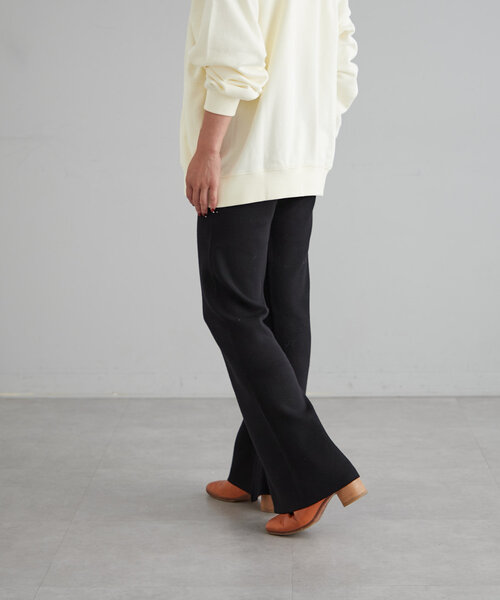 【セール】ニットセミフレアーパンツ（その他パンツ）｜earthy（アーシー）