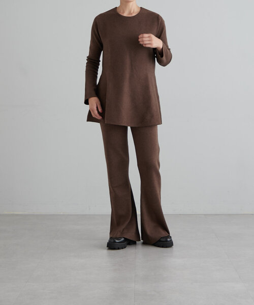 【セール】ニットセミフレアーパンツ（その他パンツ）｜earthy（アーシー）