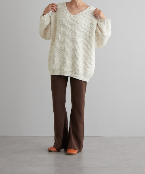 【セール】ニットセミフレアーパンツ（その他パンツ）｜earthy（アーシー）