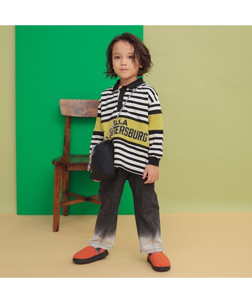 BREEZE(ブリーズ)の「グラデーションブリーチデニムパンツ(デニムパンツ・キッズ・ブラック/ブルー・80/90/100/110/130/120/140)」の3枚目の写真