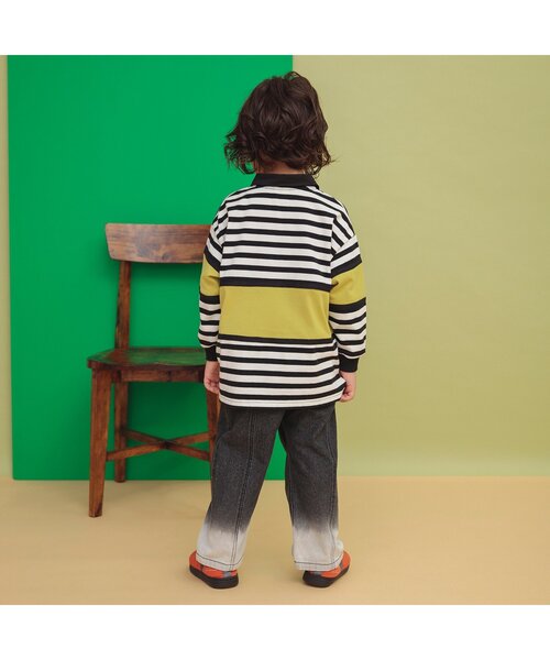 BREEZE(ブリーズ)の「グラデーションブリーチデニムパンツ(デニムパンツ・キッズ・ブラック/ブルー・80/90/100/110/130/120/140)」の4枚目の写真