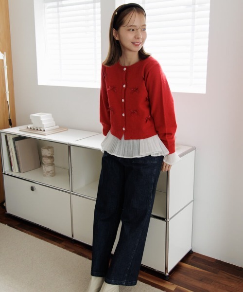 【セール】スウィートリボンニット（ニット/セーター）｜flower（フラワー）