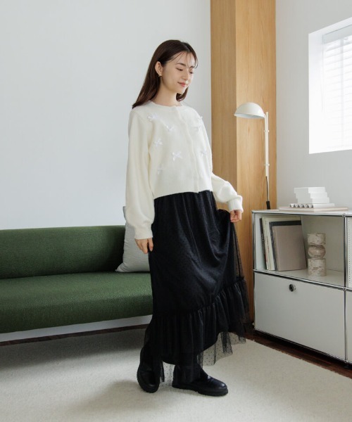 【セール】スウィートリボンニット（ニット/セーター）｜flower（フラワー）